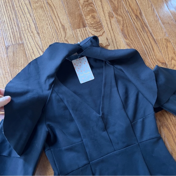 NEW Free People Cold Shoulder Mini Dress - Picture 6 of 8